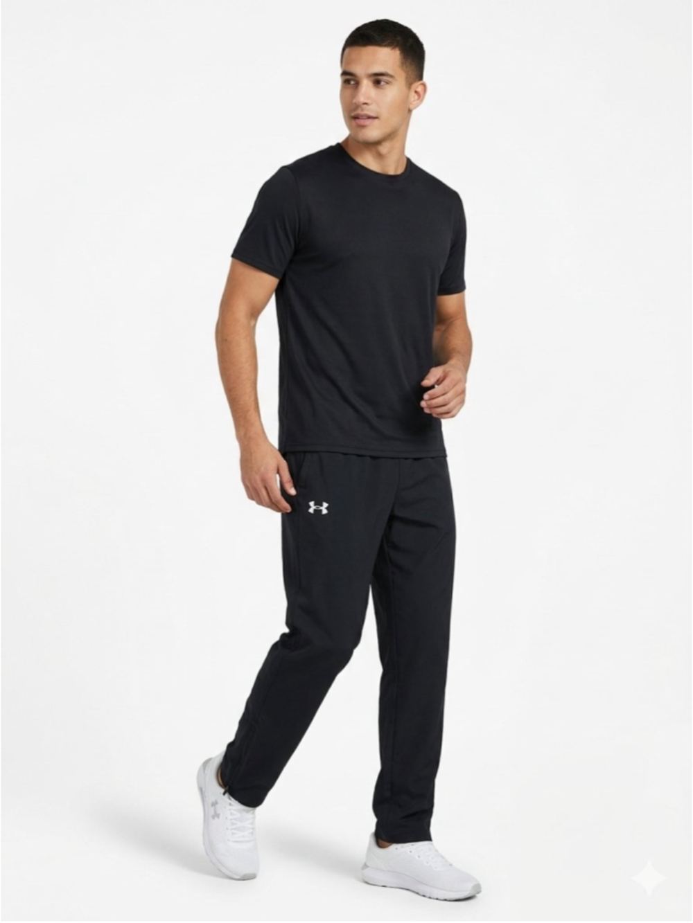 Under Armour Men's Vital Woven Track Pants Black Loose Fit Mesh Lined XL - 813